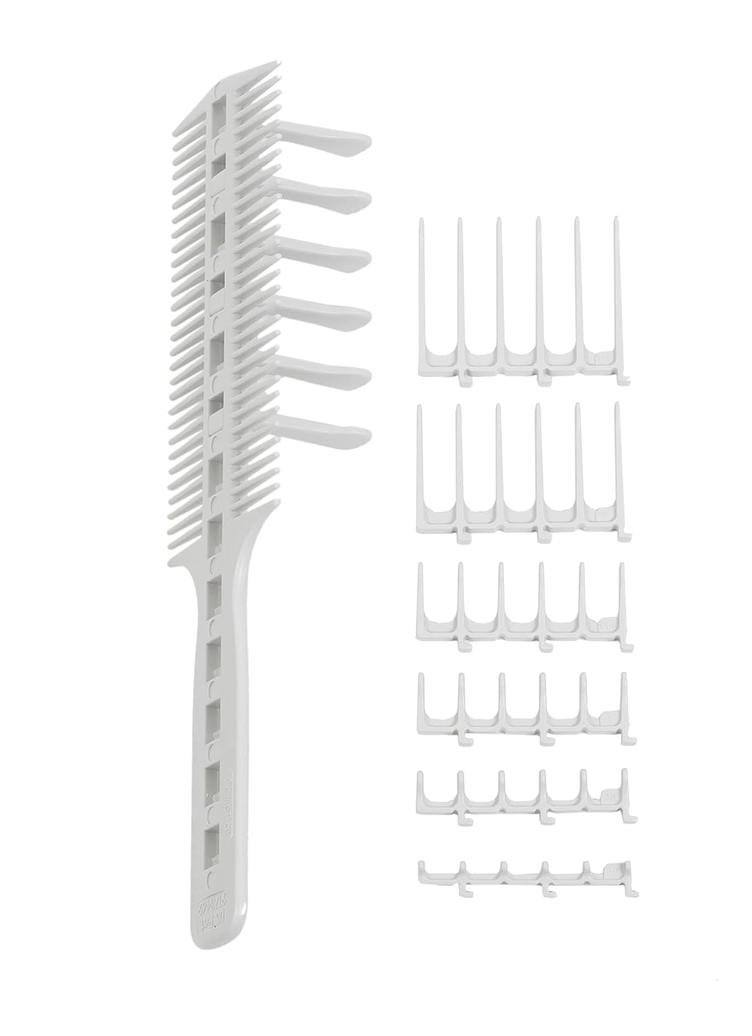 Scissor Clipper Over Comb - Barber Home Haircutting Guide Set (Classic Set, Gray)