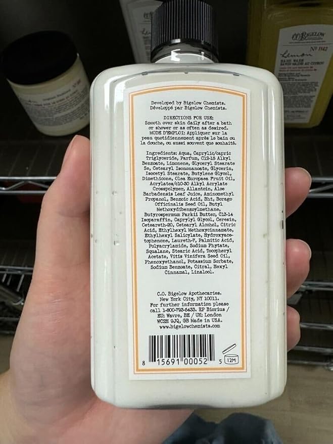 C.O. Bigelow Grapefruit Body Lotion for Women and Men, Village Perfumer Lotion with Olive Oil, Borage Oil, and Aloe Vera Concentrate, 10 fl oz