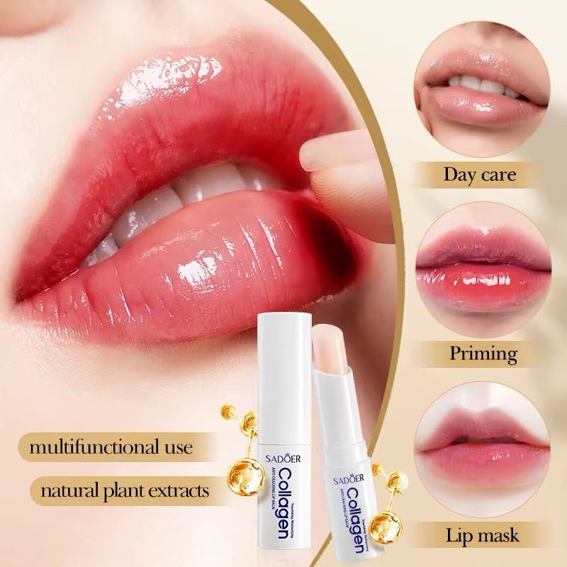 Sadoer Collagen lip balm - Hydrating, Soothing, Long-Lasting Protection, All-Season Protection