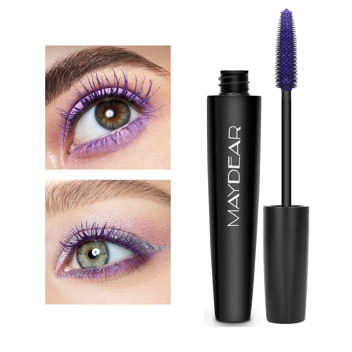Maydear Waterproof Colored Mascara Set โ Long-Lasting, Cruelty-Free, Vegan Eye Makeup for Women (6 Colors)