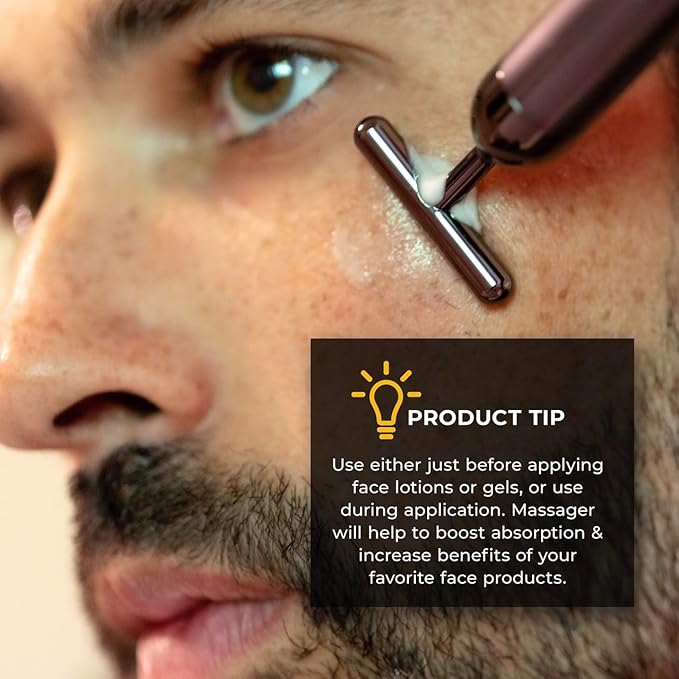 Blackwood For Men Eye Roller Facial Massager - Face Sculpting Tool for Men-Fights Puffy Eyes, Dark Circles, & Crow's Feet- Self Care Gifts Face Massager Facial Tools-Gua Sha & Jade Roller Alternative