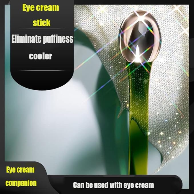 2 PCS Portable Eye Serum Cream Applicator Eyes Massage Tool, Can Be Used As Eyes Cream Spoon, Reduce Eye Swelling Flannel small gift bag