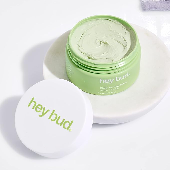 Hey Bud Skincare, Clear as Clay Hemp Clay Mask,120g, Vegan, Cruelty Free, Made in Australia with Clean and Sustainable Ingredients