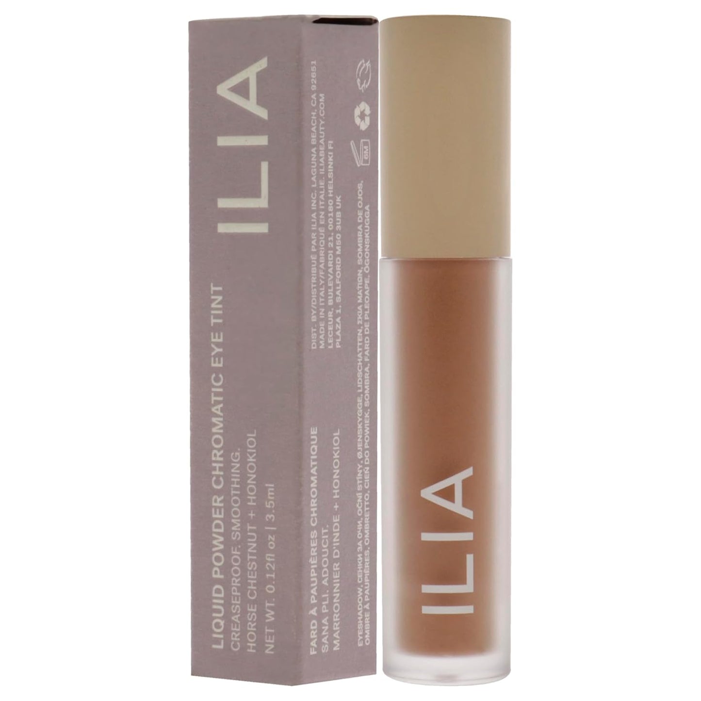 ILIA - Chromatic Liquid Powder Eye Tint | Cream-to-Powder Eyeshadow, Smudge-Resistant, Quick-Dry, Weightless, Water-Based | Non-Toxic, Vegan, Cruelty-Free, Clean Makeup (Burnish, 0.12 fl oz | 3.5 ml)