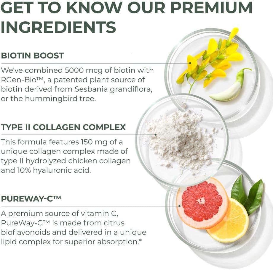 Primal Harvest Hair Growth Vitamins, 2 Pack - 120 Pills, Natural Hair Regrowth, Thickening, and Supplement for Men & Women with Biotin & Zinc