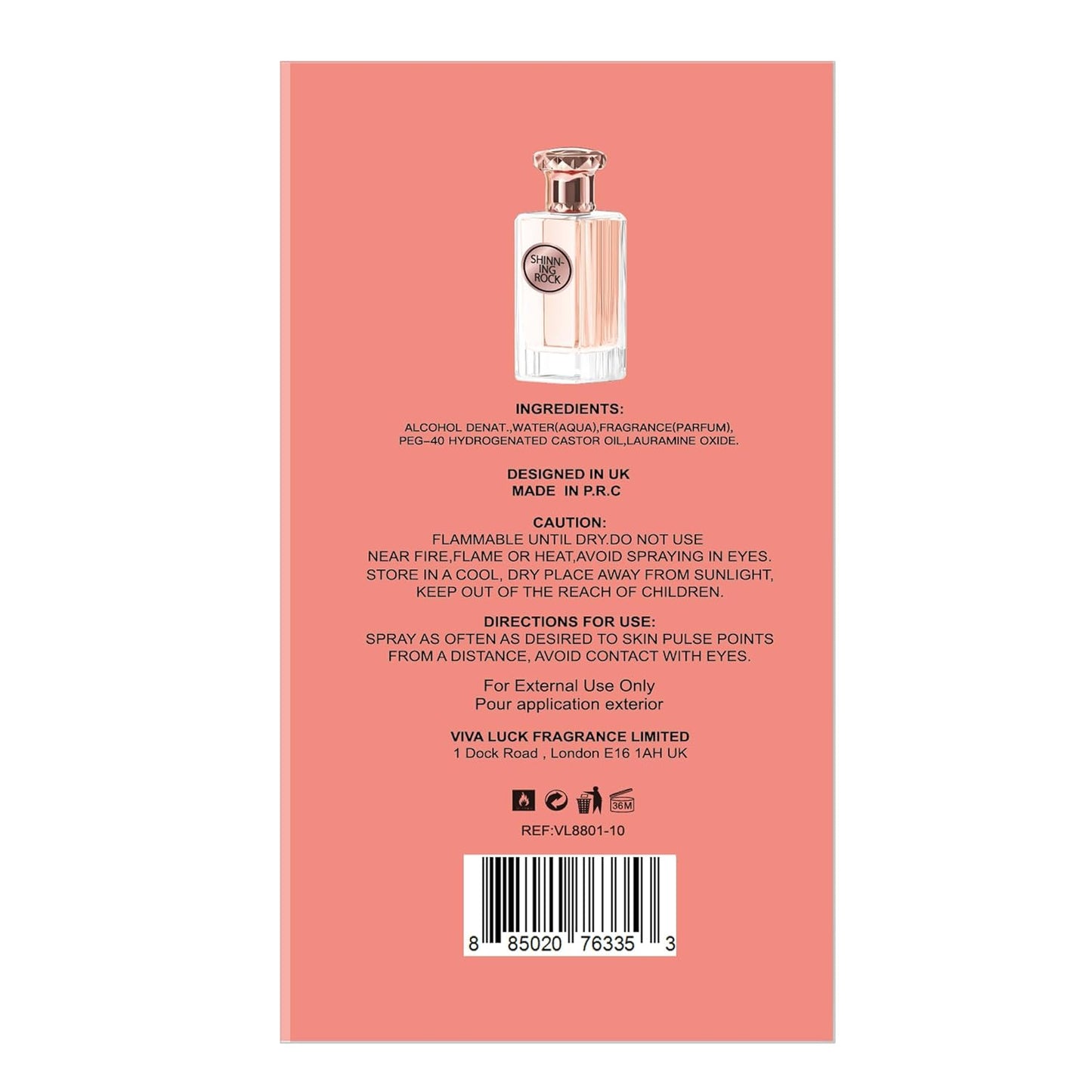 Hybrid & Company Women Shinning Rock Pour Femme Eau De Parfum Vaporisateur Natural Spray 3.4 Fl Oz