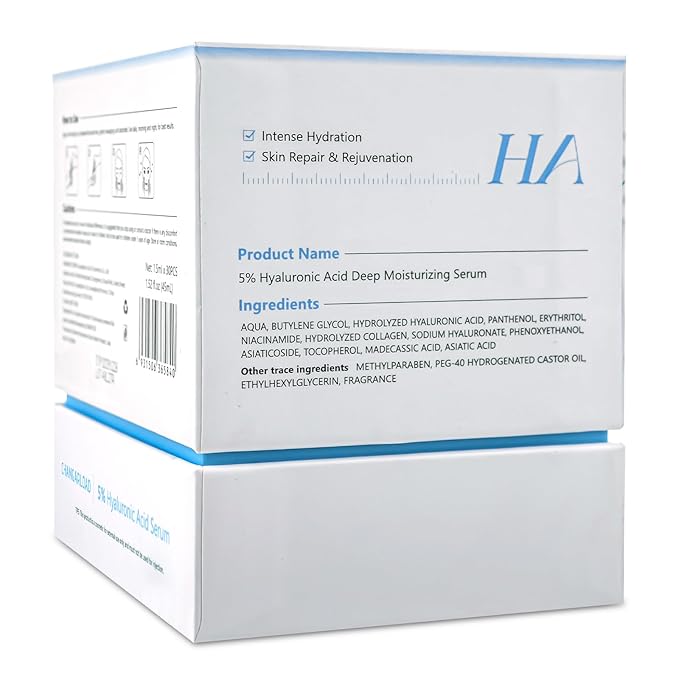 30 Pcs 5% Hyaluronic Acid Serum Ultra-Hydrating Vials, Hyaluronic Acid Tubes, Wake Nature Perfection Hylunaric Acid Serum, Single-Use Ultra-Hydrating Essence for Face