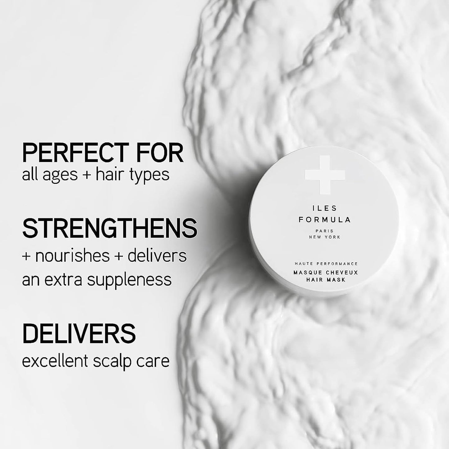 ILES FORMULA Hair Mask – Deep Conditioning Hair Treatment for Dry, Damaged, Frizzy Hair - Lightweight Hair Repair Mask with Tucuma Butter, Macroloba Seed, Vitamins B5 & E | Hydrating, Color-Safe