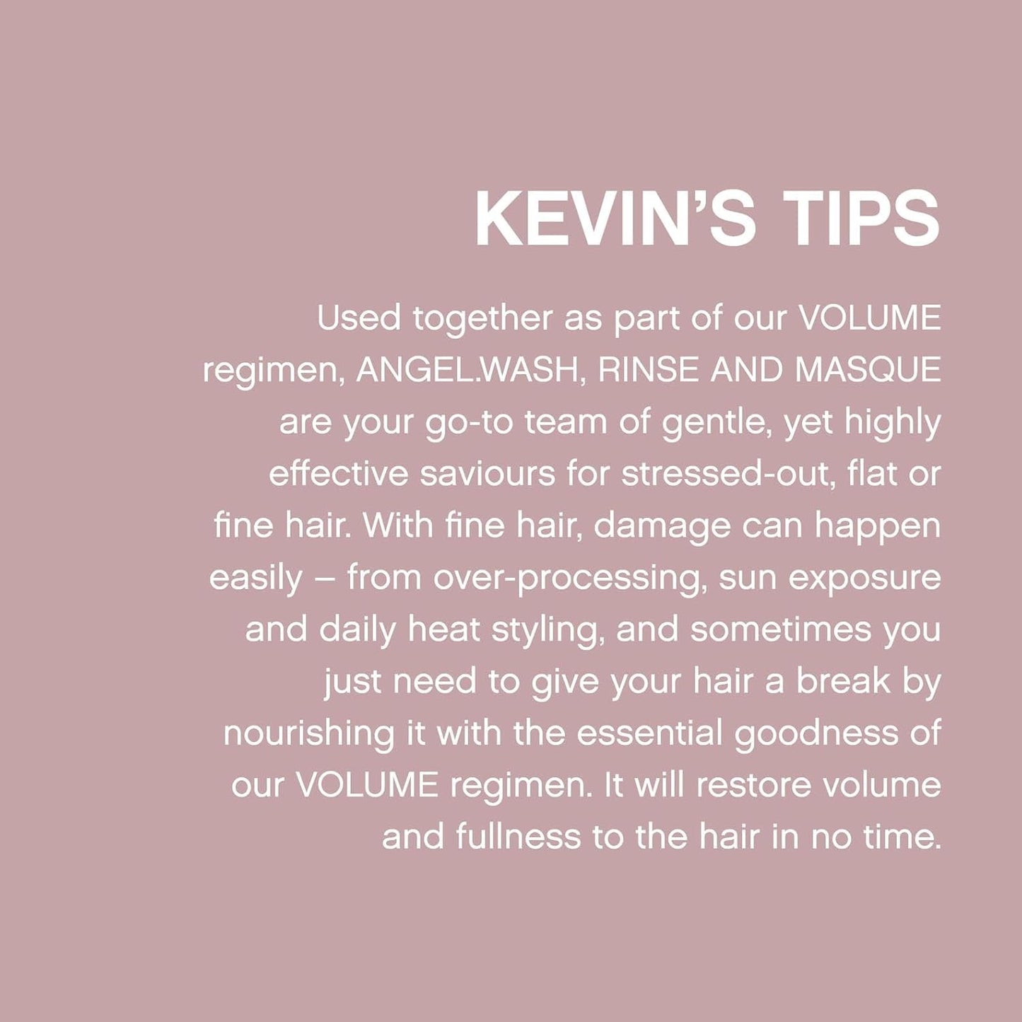 KEVIN.MURPHY ANGEL.RINSE - Hair Repair Conditioner - For Fine Coloured Hair - Colour Safe Conditioner - Sulphate-Free - For Moisture & Conditioning - Delicate Scent - 250 mL / 8.4 fl oz