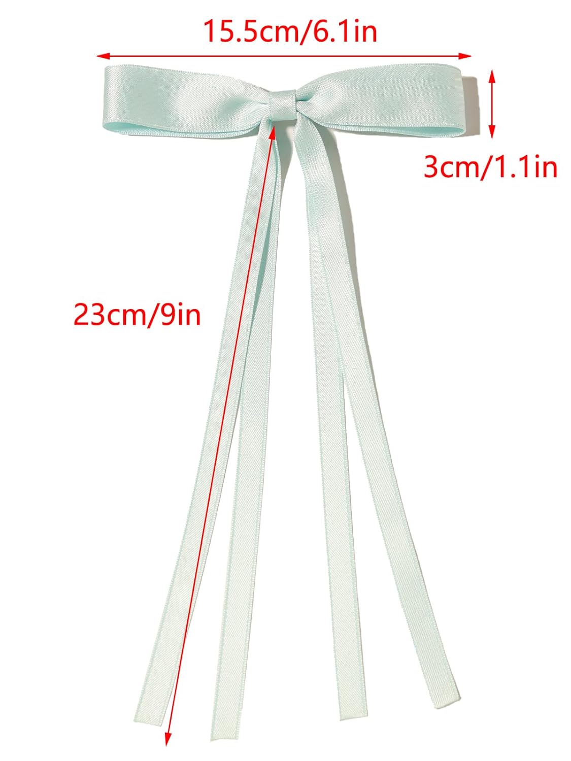 LFOUVRE Hair Clip, 4pcs Bow Hair Clips for Women, Hair Clips with Long Tail Tassel Ribbon, Claw Clips with Bow, Bowknot Barrettes, Hair Accessories for Women Purple Sky Blue