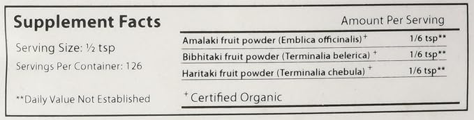Banyan Botanicals Triphala Powder- Certified Organic
