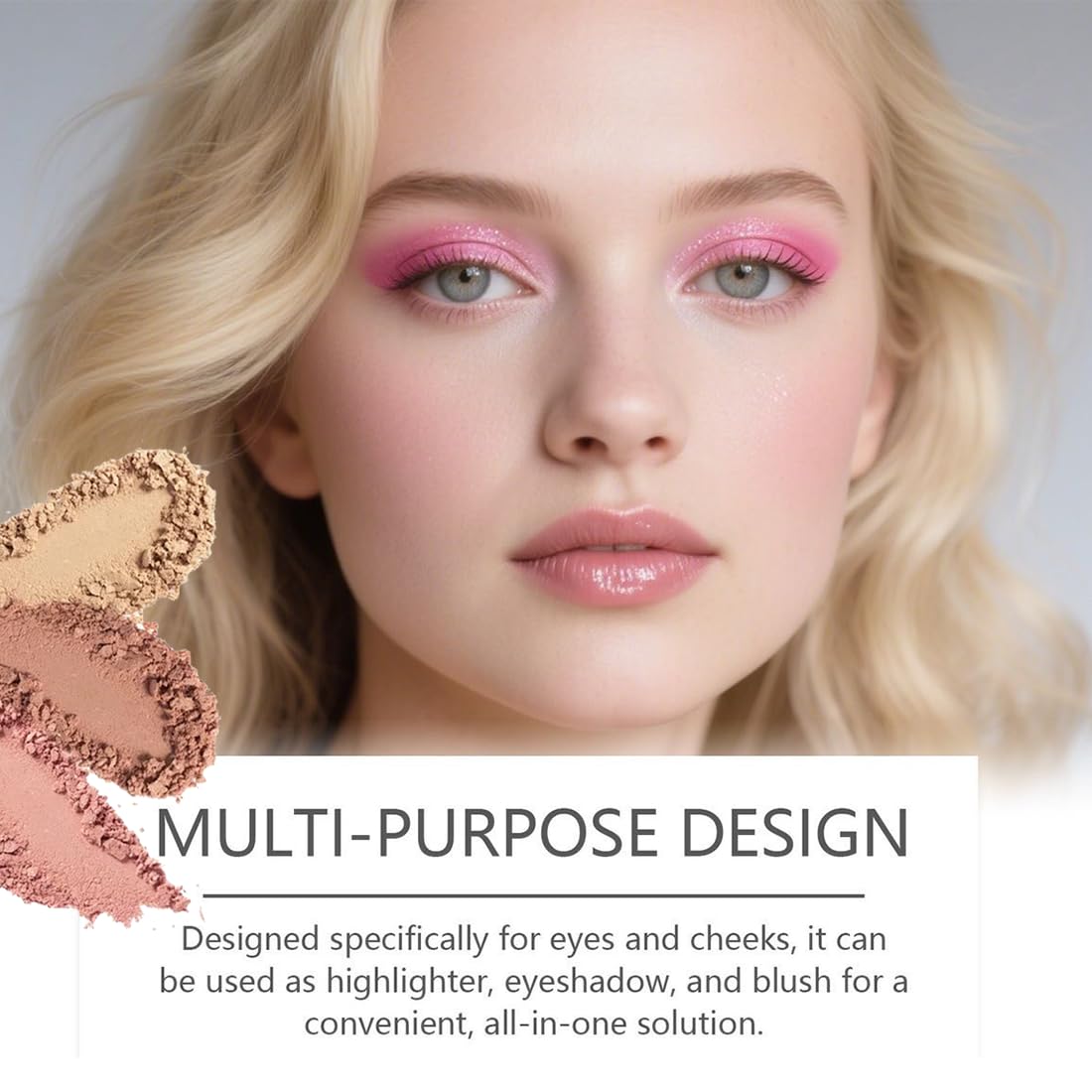 Glowjiu Glow Gallery Highlighting Eye & Cheek Palette, Glowjiu Highlighting Eye & Cheek Palette, 4-In-1 Highlight Shades Makeup for Blush, Eyeshadow And Highlighter Makeup (2pcs)