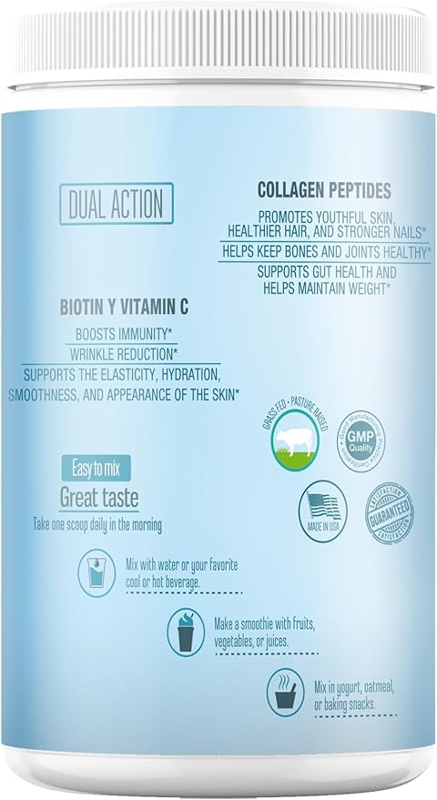 Unflavored Collagen Protein Powder with Biotin & Vitamin C – Powerful Bone & Joint Support, Anti-Aging Formula for Radiant Skin, Hair & Nails, Antioxidant-Rich Wellness Boost – 500g (2)