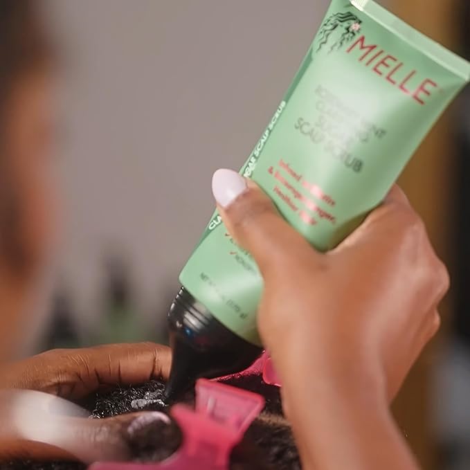 Mielle Organics Rosemary Mint Pre-Shampoo Clarifying Sugar Hair Scalp Scrub, 6 Ounce