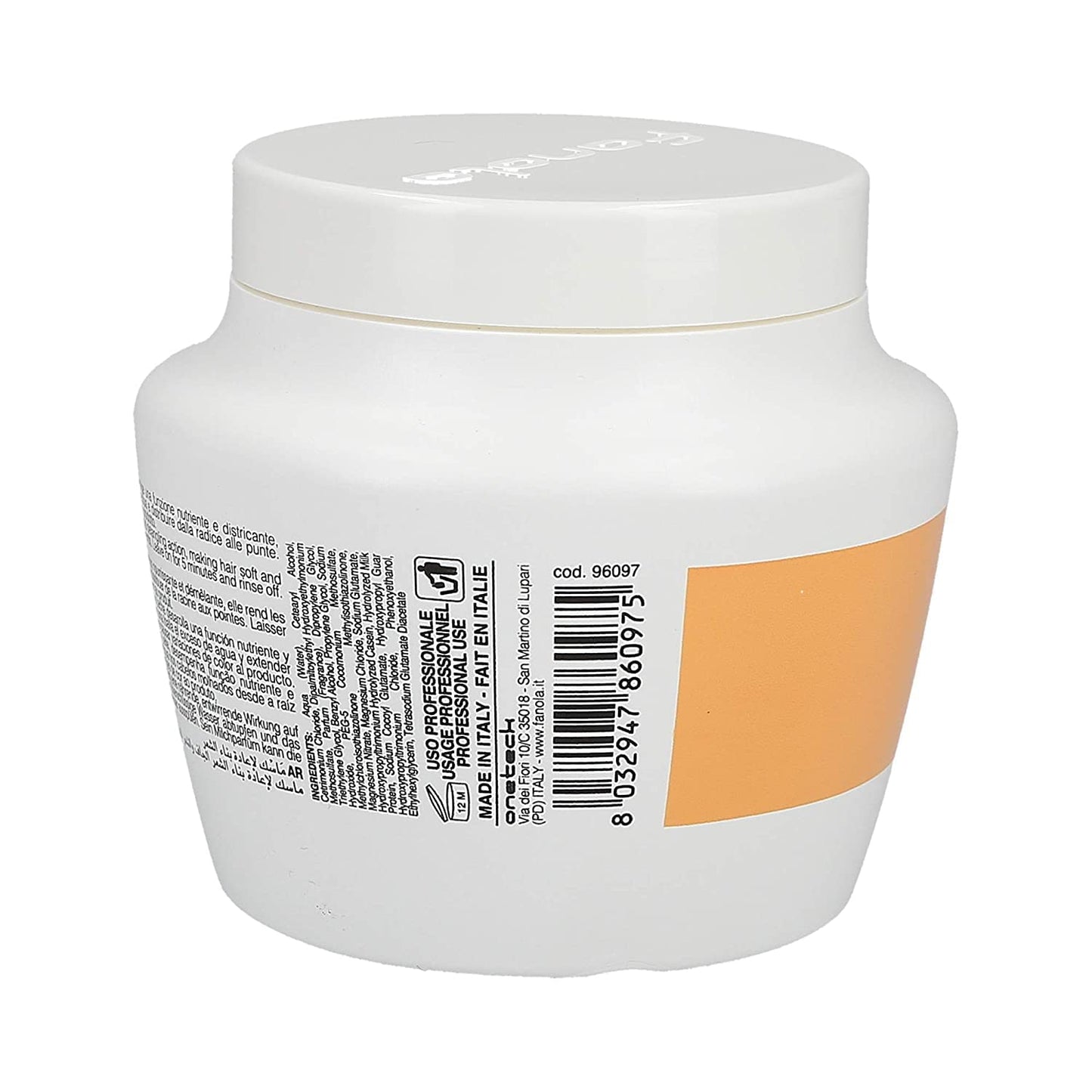 Fanola Deep Conditioning Hair Mask for Damaged Hair - Hydrating Treatment Enriched with Milk Proteins - Softens & Restores Dry, Frizzy & Damaged Strands - Nourishes & Detangles (16.9 Fl oz)