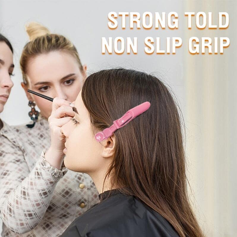 10pcs/set Multicolor Croc Clips Transparent Plastic Hairdresser Clips Hair Styling Sectioning Barrettes Professional Non Slip Alligator Clips Salon DIY Accessories Hairpins (10pcs-Multicolor)