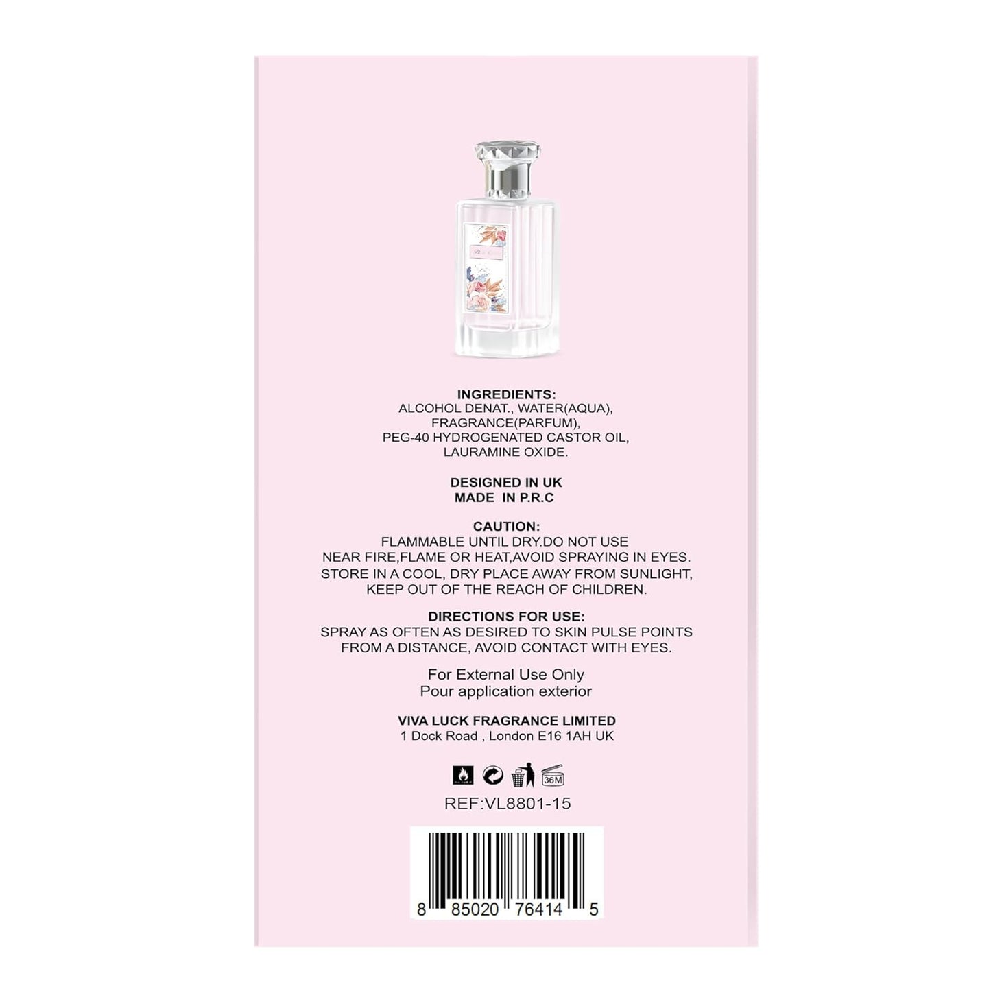 Hybrid & Company Women Pink Cutie Pour Femme Eau De Parfum Vaporisateur Natural Spray 3.4 Fl Oz