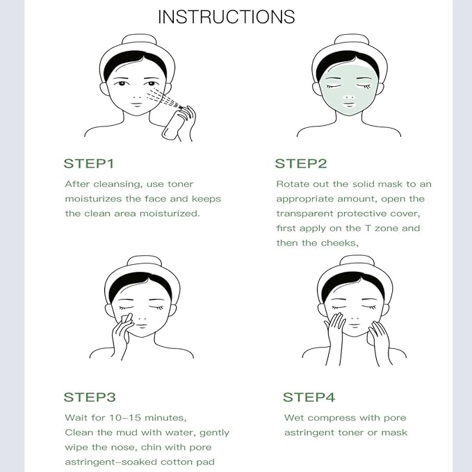 2PCS Deep Cleanse Mask Stick for Face,Blackhead Remover with Green Tea Extract,Poreless Deep Cleanse Mask Stick for Purifying,Moisturizing,Oil Control Reduce for Women and Men