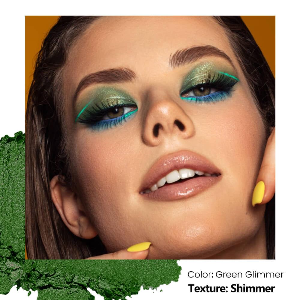 3-Color Eyeshadow Combo Pack – Christmas Red Green Glimmer Bright Yellow, Matte & Shimmer Neutral Shades,Powder, Highly Pigmented, Refills Pans for Custom Magnetic Palette