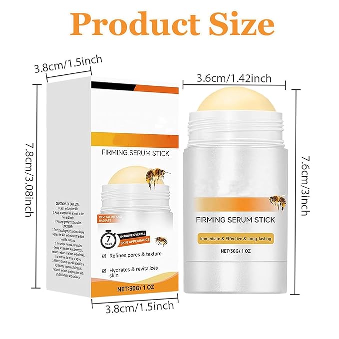 Bee Venom Firming Serum Stick - 30g Bee Venom Body Tightening Cream for Men & Women | Hydrating, Lifting & Restoring Skin Elasticity | Natural Formula for All Skin Types
