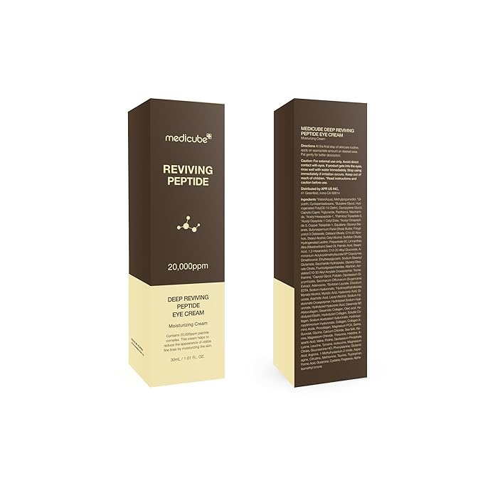 medicube Deep Reviving Peptide Eye Serum 1.01 Fl. Oz., | Eye Treatment Serum with Quadruple Peptides, Niacinamide, and Squalane | Reduces Signs of Aging and Fine Lines