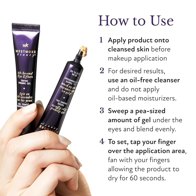 Westmore Beauty 60 Second Eye Effects - Eye Serum - Under Eye Cream - Instant Eye Tightening Serum & Instant Eye Bag Remover Puffiness - Light to Medium - Firming Serum 0.68 fl oz / 20 mL