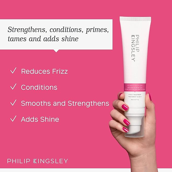 PHILIP KINGSLEY Elasticizer Deep Conditioning Treatment Hair Care Kit - Repair Hair Mask, Booster, Leave-In Conditioner Spray and Styling Cream, Adds Bounce and Shine, for Dry Damaged Hair