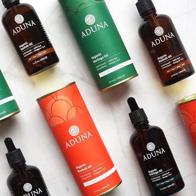 Aduna Wild Harvested Baobab Oil - 100% Organic - 3.4fl oz Pure Baobab Oil - Unrefined Cold-Pressed Body, Hair & Face Oil - Moisturizing & Anti-Ageing