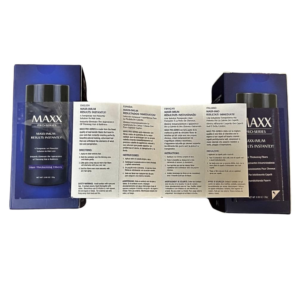 Hair Building Fibers - Volumizing Hair Fibers with real Keratin for Thinning Hair/Hair Loss Dermatologist Tested and Certified Hypoallergenic - 60 days + supply(Dark Brown)