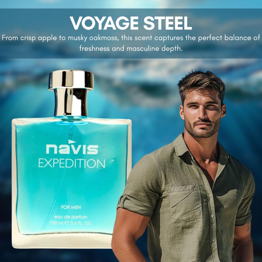 Perfume for Men – INSPIRED by A WORLD RENOWNED MEN’S PERFUME – Green Leaves, Apple, Lotus, Cedarwood – Fresh, Aquatic, Casual, Long-Lasting Eau De Parfum 100ml (3.4 fl oz)