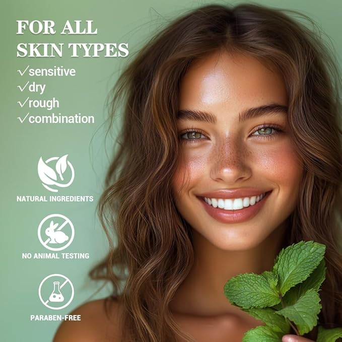 Princess Belle Peppermint Lotion, Shea Butter Body Lotion for Women and Men Dry Skin, Deep Moisturizing, Hydrating and Softening, Smell Good, 200ml(6.8floz)