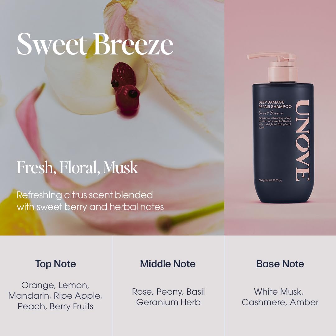 UNOVE Deep Damage Repair Shampoo 500ml/16.91fl.oz