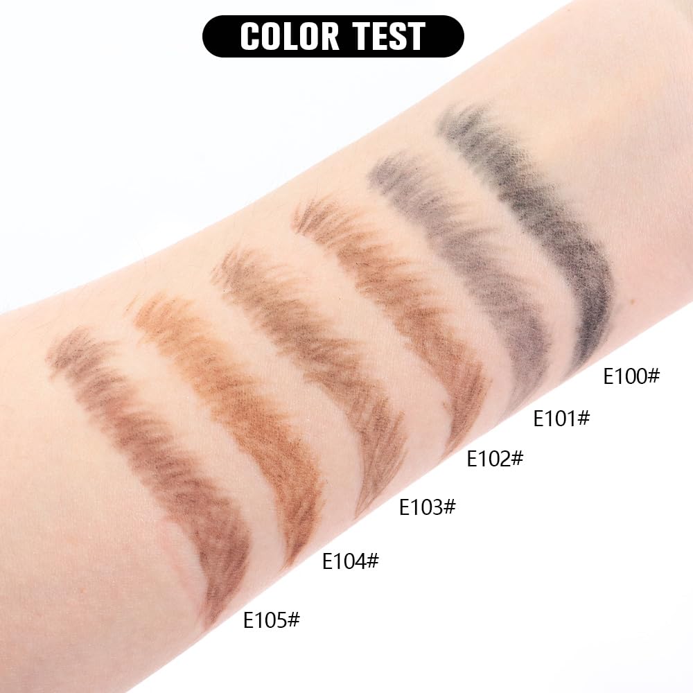 12Pcs Long Eyebrow Pencils Set, Dark Brown Natural Look, for Eyebrows & Eyeliner,Waterproof & Sweat-Proof Wooden Hard-Core Brow Pencil with Sharpener,Long Lasting Makeup Kit for Beginners 105#