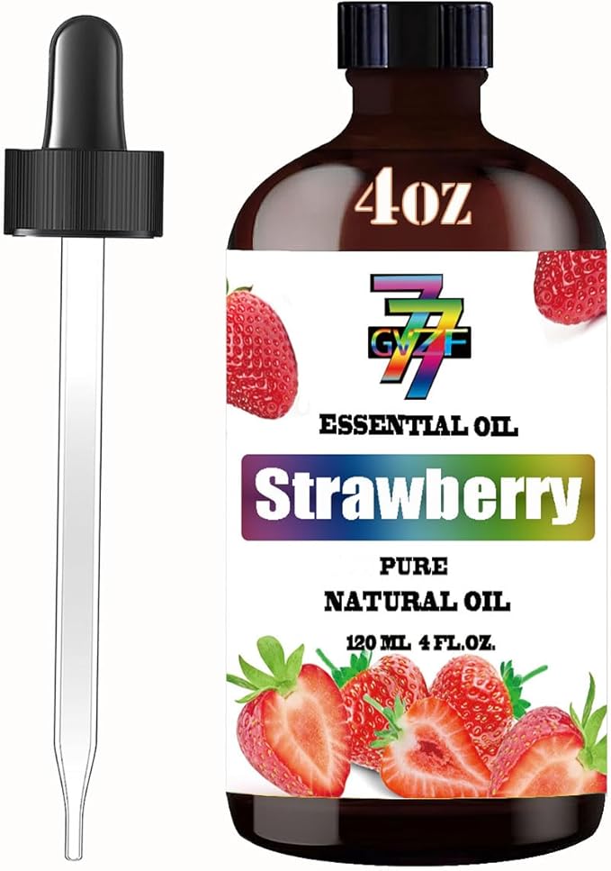 Strawberry Essential Oil (4 oz/120 ml) - Strawberry Oils Used in diffusers, humidifiers, Home Baths, Cleaning Products, Yoga, DIY Soaps and DIY Scented Candles