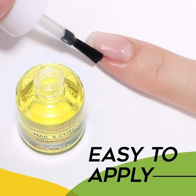 modelones UV Gloves and Cuticle Oil, 15ml Nail & Cuticle Care Strengthener Oil Vitamin E + B Fragrance-Free Cuticle Revitalizing Oil for Nail Growth and Gel Nail Polish