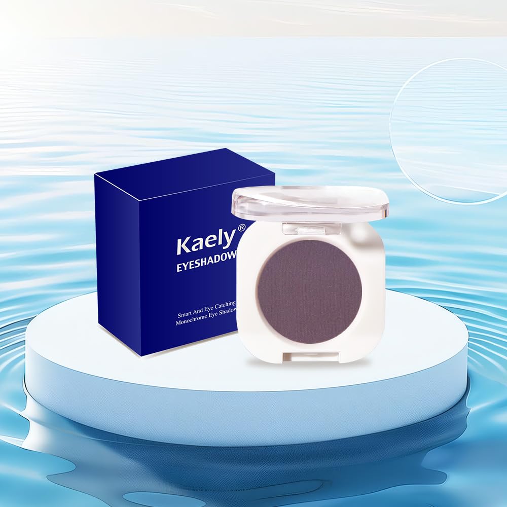 Single Matte Eye Shadow Palette Makeup, Eggplant Matte Eyeshadow for Older Women, Monochrome Eye Shadow Makeup, Pigmented Waterproof Sombras Para Ojos, Vegan, Talc, Paraben & Cruelty Free, 15