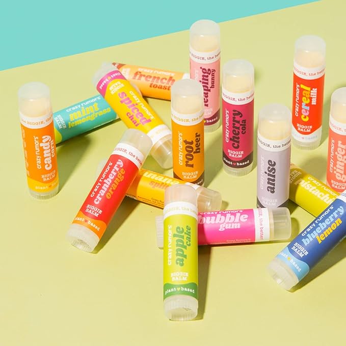 Crazy Rumors Biggie Cherry Cola Flavored All Natural, Plant Based Lip Balm to Moisturize and Nourish your Lips - Cherry Cola Biggie Tube 0.6 oz (4x Larger than standard 0.15 oz lip balm)