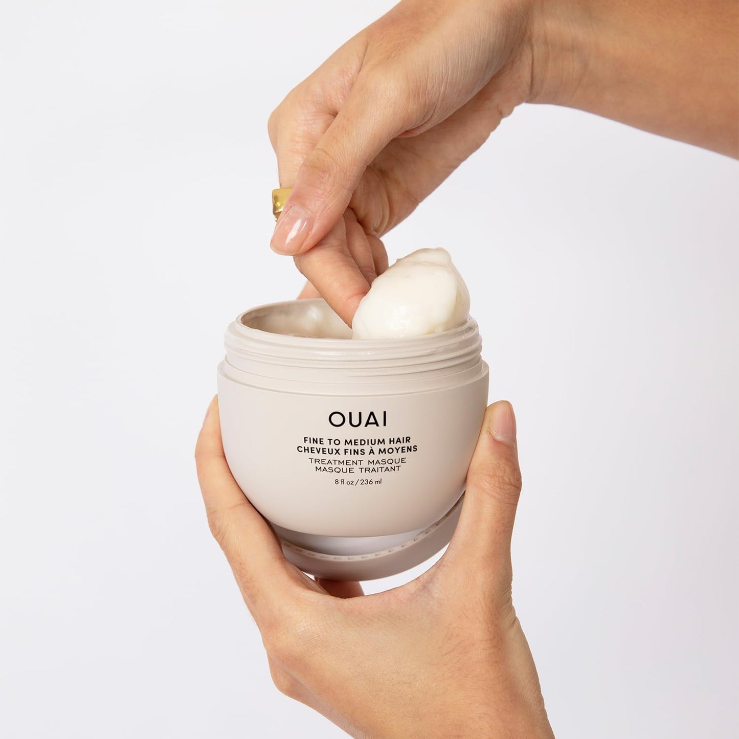 OUAI Medium Hair Bundle - Shampoo (10 Oz), Conditioner (10 Oz) & Hair Treatment Masque (8 Fl Oz) with Shea Butter, Keratin and Panthenol - Paraben, Phthalate and Sulfate Free