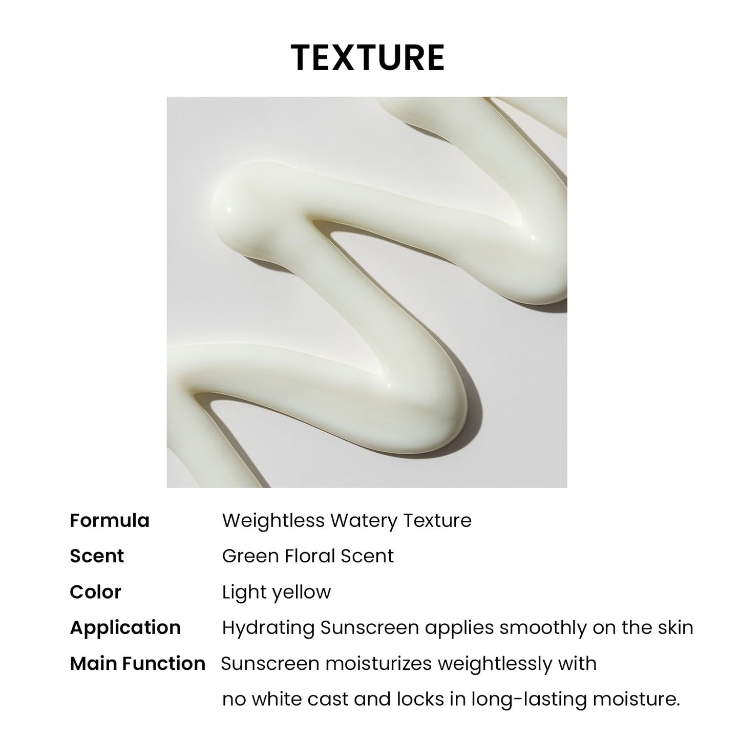 HEIMISH Moringa Ceramide Hyaluronic Hydrating Watery Sunscreen - SPF Face Moisturiser, Daily Sunscreen For Face, Broad Spectrum SPF 50, Non-greasy, Lightweight with Hyaluronic Acid, 1.7fl.oz/50ml