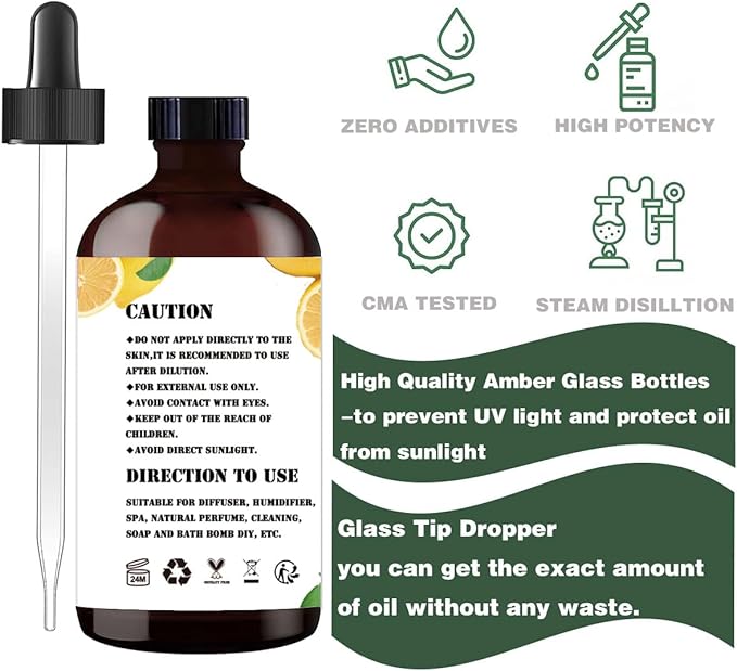 Black Pepper Essential Oil (4 oz/120 ml) - Black Pepper Oils Used in diffusers, humidifiers, Home Baths, Cleaning Products, Yoga, DIY Soaps and DIY Scented Candles