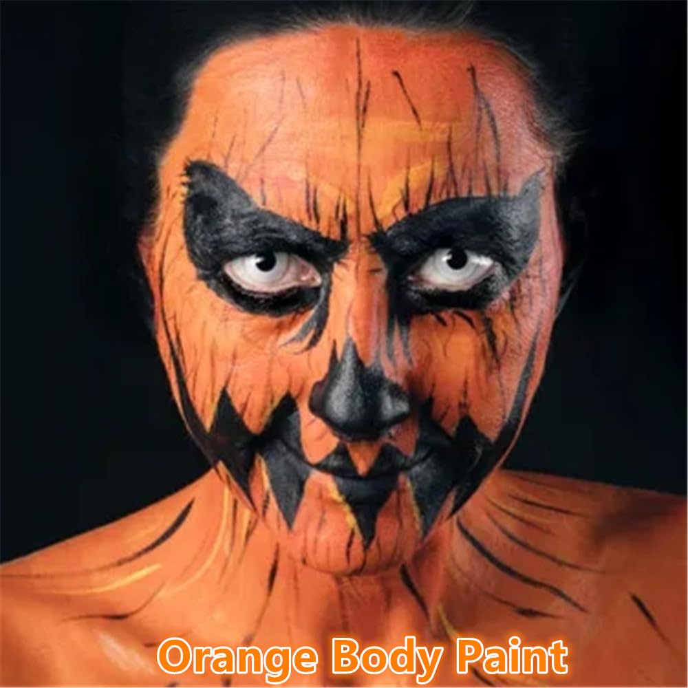 Go Ho Black Face Paint,Easy-to-Use Oil Based Eye Black Stick,Waterproof Face Body Paint for Halloween Cosplay Zombie Skeleton Clown Goth Makeup