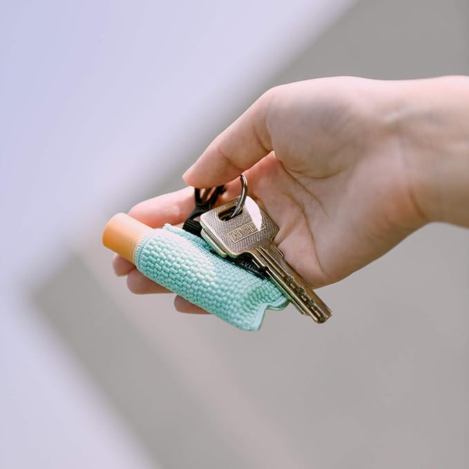 Beautyflier Cute Elastic Lip Balm Holder Keychain, Lipstick Sleeve Lip Gloss Sleeve Holder for Burts Bees Chapstick