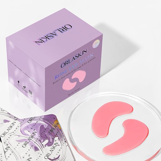 Under Eye Patches,30 Pairs Eye Mask Skin care for Dark Circles, Puffy Eyes, Under eye Bags,Wrinkles,Eye Treatment Skin Care for Men & Women Gift (Rose)