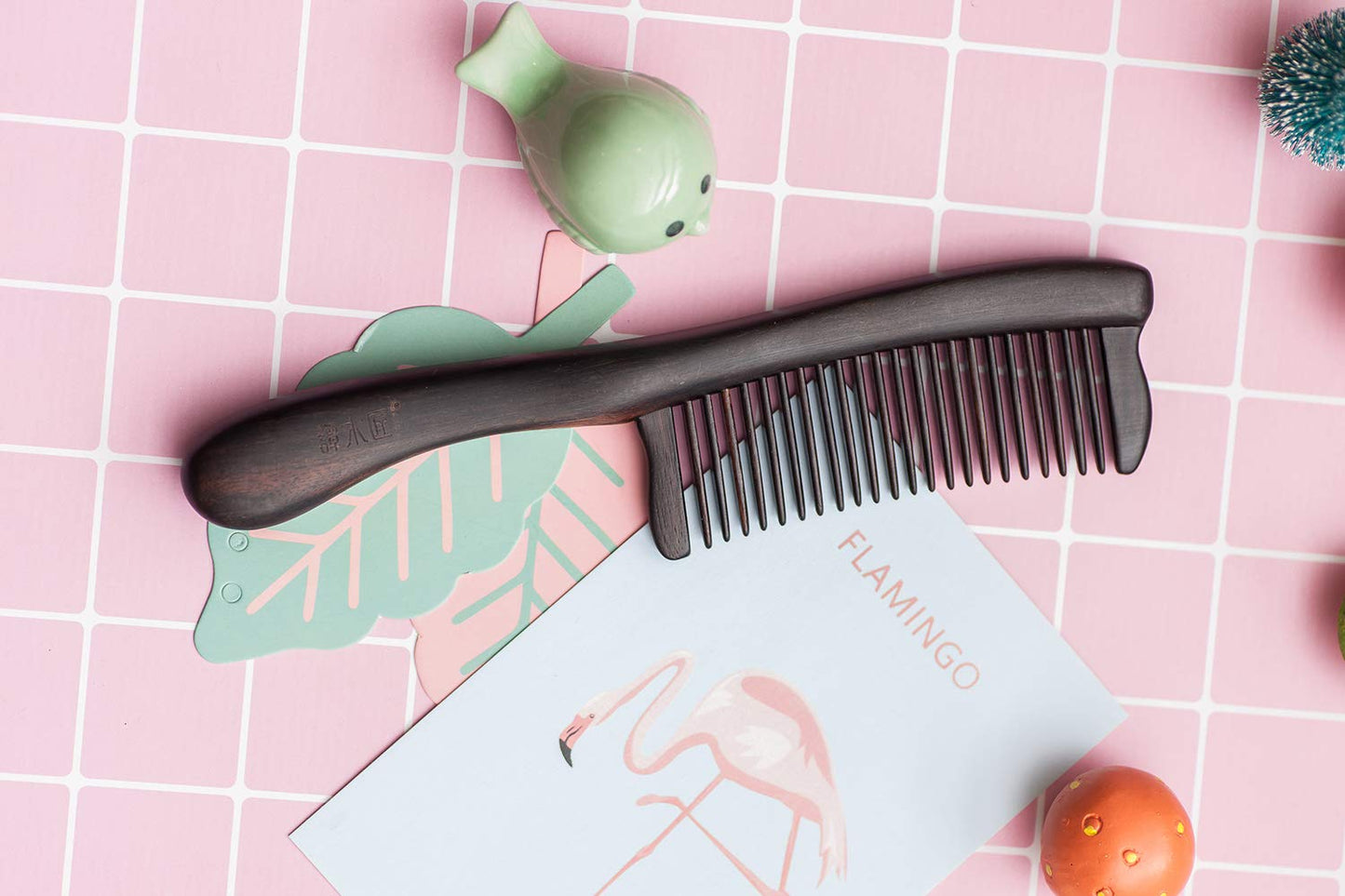 TAN MUJIANG Wooden Comb Hair Care Luxury Set Comb Anti-static Lotus Word