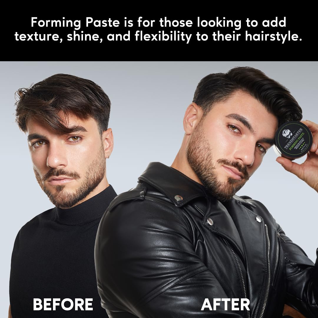 TRENDSTARTER - FORMING PASTE (2oz) - Travel Size - Medium Hold - Medium Shine - Lightweight Water-Based Hair Pomade Cream - Flake-Free Hair Paste for All Hair Types
