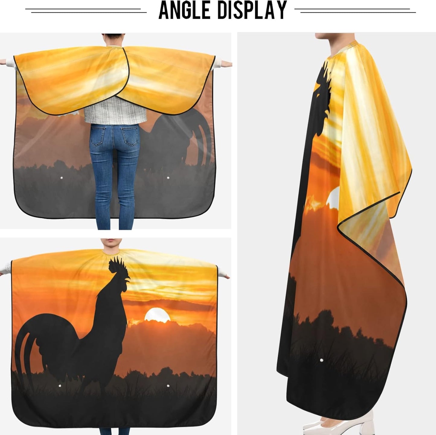 Barber Capes Polyester Hair Cutting Salon Cape with Snaps Beard Bib Hairdresser Gown Stylist Cape For Men Women