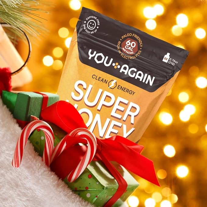 You Again Super Honey Chocolate Packets | Workout Clean Energy Gel Packs | Cycling, Endurance, Running Gel or Energy Snack | Paleo & Carnivore Snack | Gluten-Free | Made in USA | 8 Count