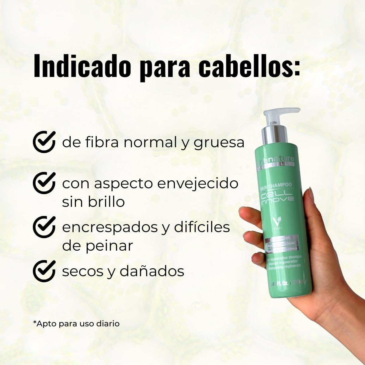 abril et nature - Cell Innove - Professional Hair Shampoo - Youthful, Healthy, and Shiny Appearance - Hair Treatment with Plant Stem Cells - Regenerates and Rejuvenates the Hair Fiber - 1000 ml