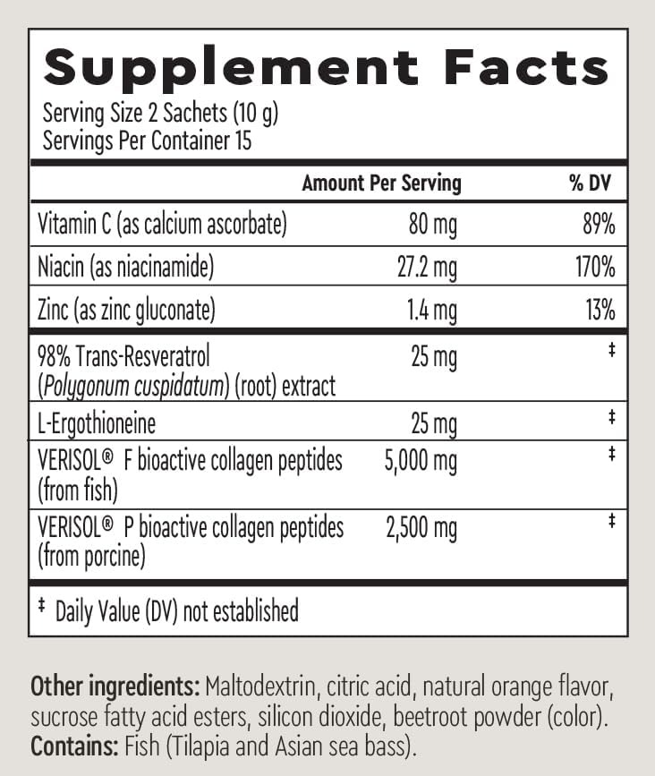 AURELIA Collagen Revive | Advanced Cellular Anti-Aging Supplement | Help Reduce Fine Lines & Wrinkles | with Zinc, Resveratrol, Niacinamide, Ergothioneine & Vitamin C