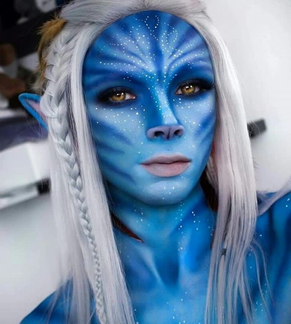 Mysense Royal Blue Face Body Paint Stick, Eye Black for Baseball Softball Football Lacrosse, Lipstick Facepaint for Halloween SFX Avatar Smurf Mystique Makeup